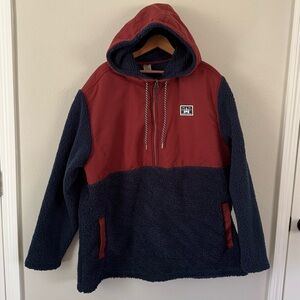 Hurley Men’s Sherpa Anorak Half Zip Hoodie Size XXL